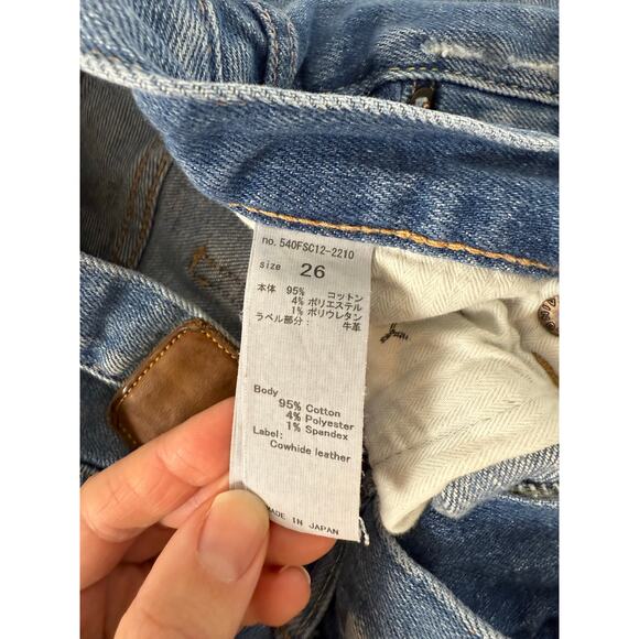 Moussy Vintage Diana Skinny Jeans Light Blue Distressed Raw Hem Cropped Ankle 26 - Picture 7 of 15